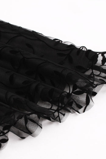 Schwarzes Spitze Vintage Kleid