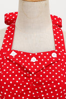 Laden Sie das Bild in den Galerie-Viewer, Retro Style Neckholder Rotes Polka Dots 1950er Kleid