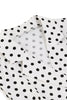 Laden Sie das Bild in den Galerie-Viewer, Weißes Polka Dots Revers Ausschnitt 1950er Jahre Kleid