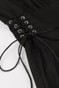 Laden Sie das Bild in den Galerie-Viewer, Schwarzes Schnür-Vintage Halloween Kleid