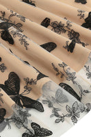 Laden Sie das Bild in den Galerie-Viewer, Schwarzes V-Ausschnitt Vintage Kleid aus den 1950er Jahren mit Applikationen