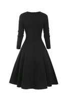 Laden Sie das Bild in den Galerie-Viewer, Kariertes bedrucktes Taillen Halloween Retro Kleid