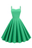 Laden Sie das Bild in den Galerie-Viewer, Grünes Spaghettiträger Kleid aus den 1950er Jahren