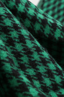 Laden Sie das Bild in den Galerie-Viewer, A-Linie V Ausschnitt Grünes Gitter Vintage Kleid