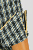 Laden Sie das Bild in den Galerie-Viewer, A-Linie V Ausschnitt Grün Gürtelkleid aus den 1950er Jahren mit 3/4 Ärmeln