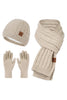 Laden Sie das Bild in den Galerie-Viewer, 3-teilige Strickmütze Schal Handschuhe für Herren