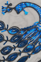 Laden Sie das Bild in den Galerie-Viewer, Schwarzer Paillettenpfau Cape aus den 1920er Jahren