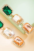 Laden Sie das Bild in den Galerie-Viewer, Grün Strass Party Ohrringe