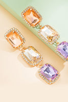 Laden Sie das Bild in den Galerie-Viewer, Grün Strass Party Ohrringe