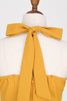 Laden Sie das Bild in den Galerie-Viewer, Hepburn Stil Neckholder Blaues Kleid der 1950er Jahre