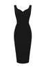 Laden Sie das Bild in den Galerie-Viewer, Schwarzes Bodycon 1960er Jahre Kleid