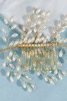 Laden Sie das Bild in den Galerie-Viewer, Silber Perle Braut Haarspange