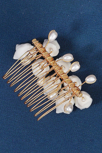 Handgefertigter Kopfschmuck aus Perlenharz mit Blumen
