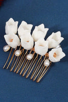 Laden Sie das Bild in den Galerie-Viewer, Handgefertigter Kopfschmuck aus Perlenharz mit Blumen