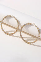 Laden Sie das Bild in den Galerie-Viewer, Runde Ohrringe mit goldenen Strasssteinen