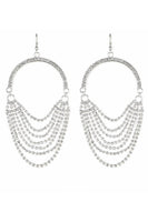 Laden Sie das Bild in den Galerie-Viewer, Funkelnde Silber Ohrringe mit Strasssteinen