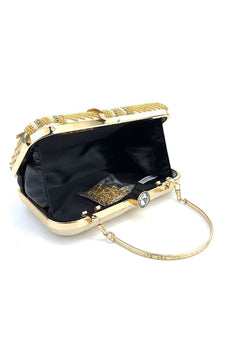 Schwarze MIni Party Handtasche mit Perlen und Pailletten