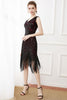 Laden Sie das Bild in den Galerie-Viewer, Fransen Glitzer ärmelloses Flapper Kleid