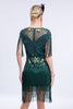 Laden Sie das Bild in den Galerie-Viewer, Schwarz Grau Pailletten 20er Gatsby Fransen Flapper Kleid