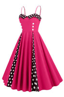 Laden Sie das Bild in den Galerie-Viewer, Polka Dots Schwarz ärmelloses Swing 1950er Jahre Kleid