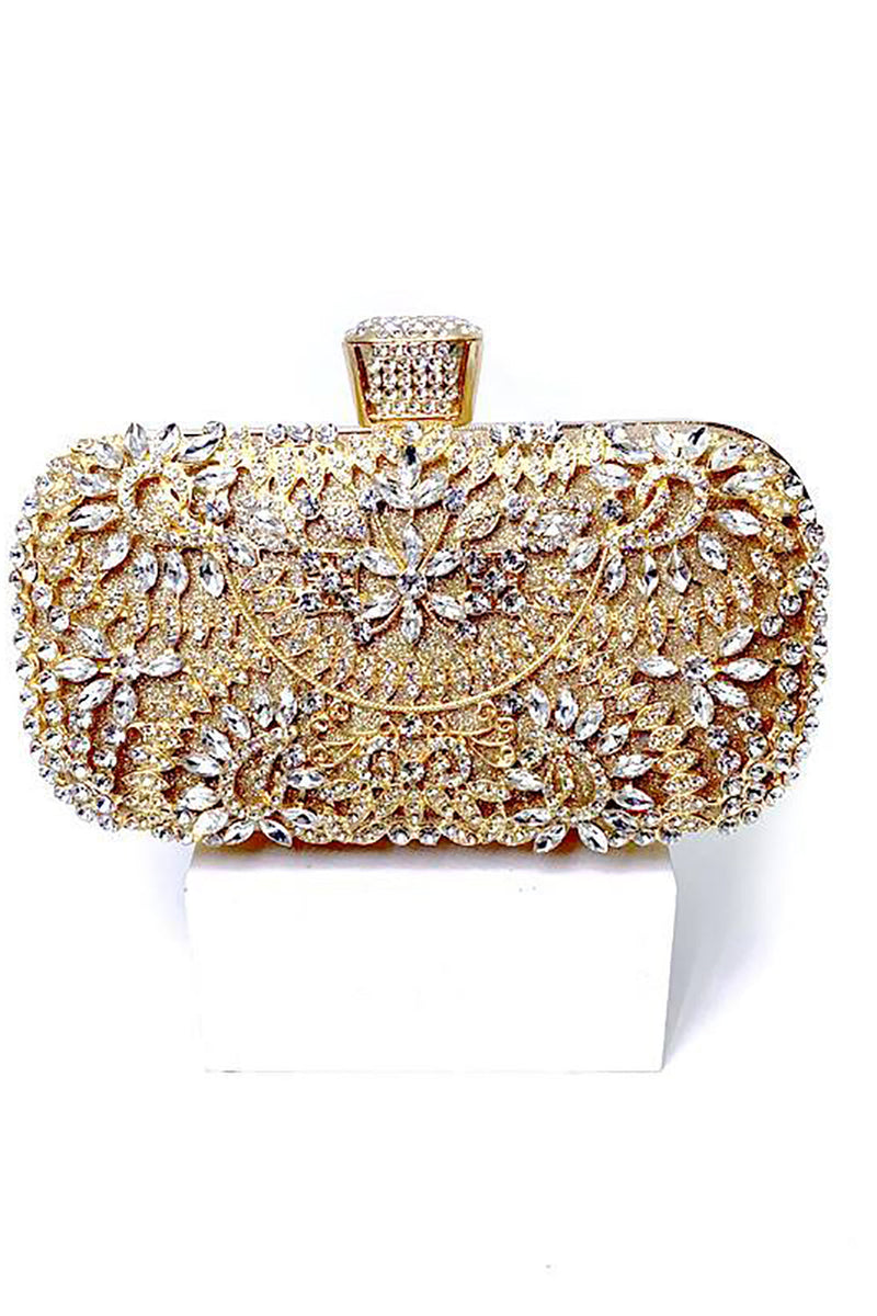 Laden Sie das Bild in den Galerie-Viewer, Glitzernde Strass schwarze Abendparty-Handtasche