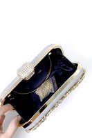 Laden Sie das Bild in den Galerie-Viewer, Glitzernde Strass schwarze Abendparty-Handtasche