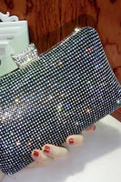 Laden Sie das Bild in den Galerie-Viewer, Schwarze Spakly Strass Abendhandtasche