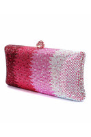 Laden Sie das Bild in den Galerie-Viewer, Fuchsia Ombre Funkelnd Pailletten-Abend-Clutch