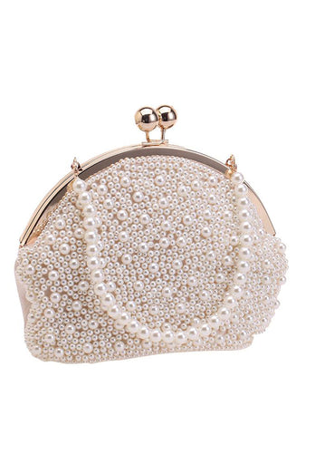 Weiße Perlen Abendparty Handtasche