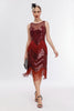 Laden Sie das Bild in den Galerie-Viewer, Glitzerndes Gatsby Kleid mit Pailletten und Fransen aus den 1920er Jahren