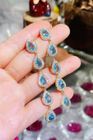 Laden Sie das Bild in den Galerie-Viewer, Silberne Strass Ohrhänger