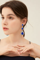 Laden Sie das Bild in den Galerie-Viewer, Dunkelgrüne Strasssteine Ohrringe