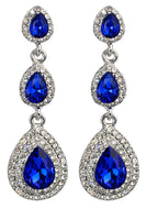 Laden Sie das Bild in den Galerie-Viewer, Dunkelgrüne Strasssteine Ohrringe