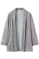 Laden Sie das Bild in den Galerie-Viewer, Schwarze glitzernde Pailletten 2-teilige Damenanzüge