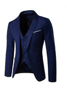 Laden Sie das Bild in den Galerie-Viewer, Dunkelblaues Herrenanzug Set aus den 1920er Jahren mit Zubehör