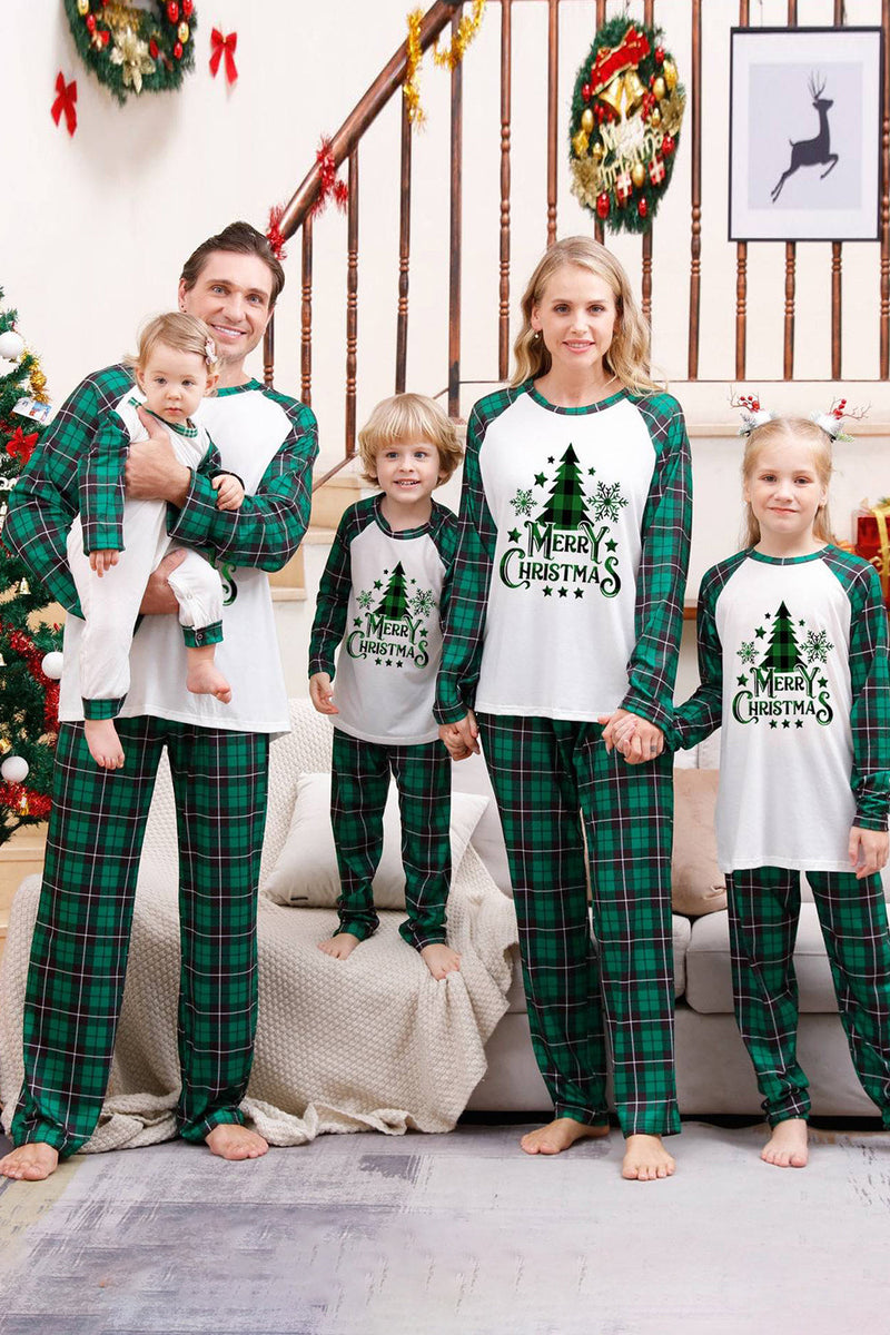 Laden Sie das Bild in den Galerie-Viewer, Karierte passende Familien-Weihnachtspyjama-Sets