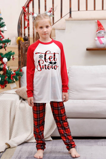 Familie Rot kariert Frohe Weihnachten Pyjama-Sets