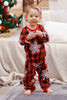 Laden Sie das Bild in den Galerie-Viewer, Rot karierter passender Familien-Weihnachtspyjama mit Schneeflocke