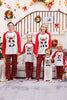 Laden Sie das Bild in den Galerie-Viewer, Roter Druck Weihnachtsfamilie Passende Nachtwäsche Pyjama-Sets mit Karo