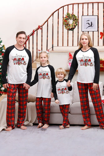 Langärmeliger karierter Familien-Weihnachtspyjama