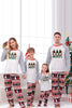 Laden Sie das Bild in den Galerie-Viewer, Drucken Graue lange Ärmel passender Familien-Weihnachtspyjama