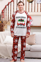 Laden Sie das Bild in den Galerie-Viewer, Weihnachtliche Familien-Pyjama-Sets mit rotem Druck