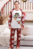 Laden Sie das Bild in den Galerie-Viewer, Weihnachtliche Familien-Pyjama-Sets mit rotem Druck