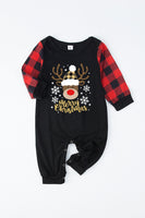 Laden Sie das Bild in den Galerie-Viewer, Rot karierte Weihnachts-Familie-Drucken-Pyjama-Sets mit Hund