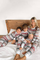 Laden Sie das Bild in den Galerie-Viewer, ZAPAKA Weihnachten Grau Muster Streifen Weihnachten Familie Passender Pyjama