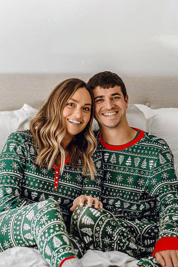 Weihnachten Familie passendes Pyjama-Set Graues Muster Pyjamas