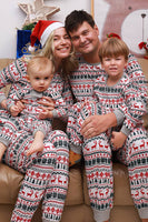 Laden Sie das Bild in den Galerie-Viewer, Weihnachten Familie passendes Pyjama-Set Graues Muster Pyjamas