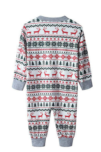 Weihnachten Familie passendes Pyjama-Set Graues Muster Pyjamas