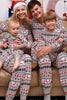 Laden Sie das Bild in den Galerie-Viewer, Weihnachten Familie passendes Pyjama-Set Graues Muster Pyjamas