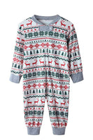 Laden Sie das Bild in den Galerie-Viewer, Weihnachten Familie passendes Pyjama-Set Graues Muster Pyjamas